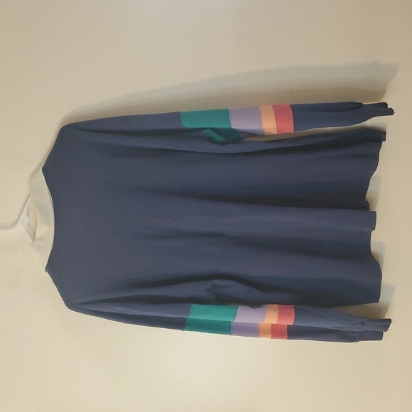 Vintage Lands End Mens Longsleeve Polo Size Medium Cotton Rugby Style Navy - Picture 9 of 11